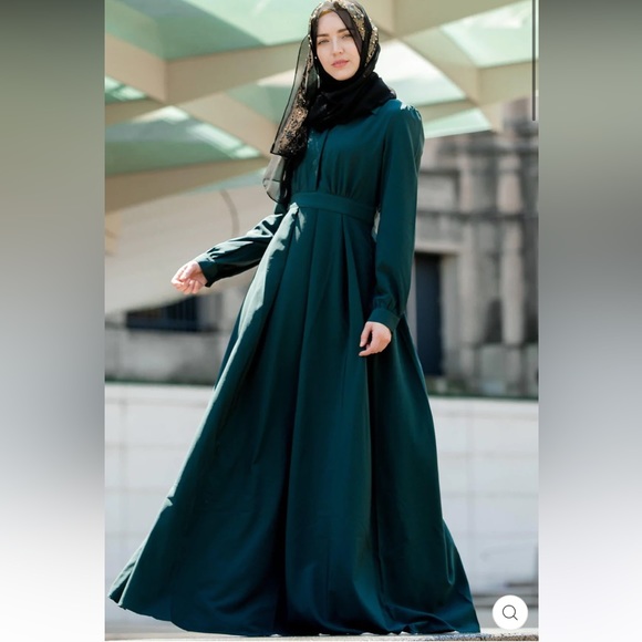 Urban Modesty Teal Lattice Abaya Dress XL - Picture 1 of 4